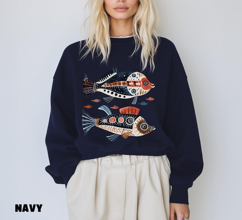 Fisherman Aesthetic Sweatshirt, NauticalInspired Fashion, Fisherman