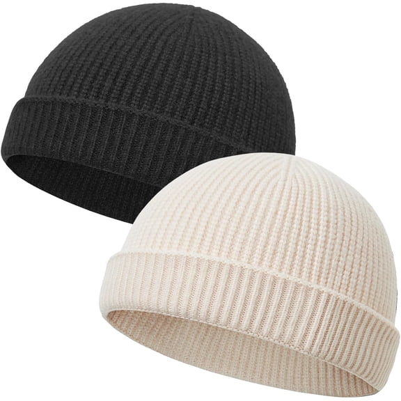 Fisherman Beanie Hat Watch Cap Thin Wool Mens Short Beanies Hats for Men Women Trawler Skull Caps