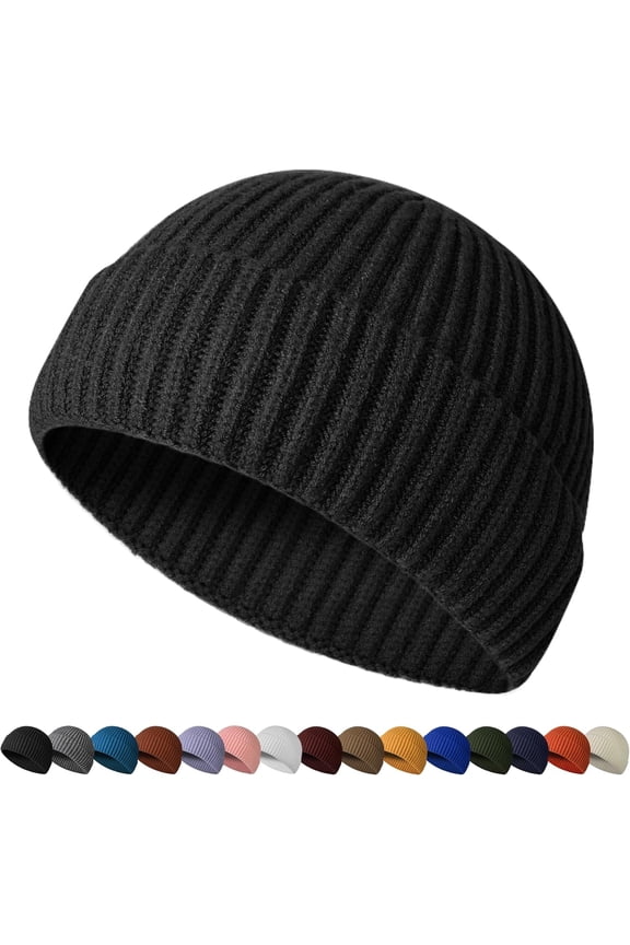 Fisherman Beanie for Men Women, Knit Beanie Hats Winter Caps