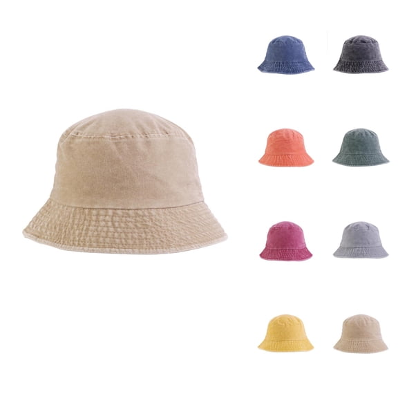 Fisherman Bucket Hat Waterproof - Boonie Style Outdoor Unisex Double Side Wear Reversible Bucket Hat Trendy Cotton Twill Canvas Sun Fishing Hat Fashion Cap
