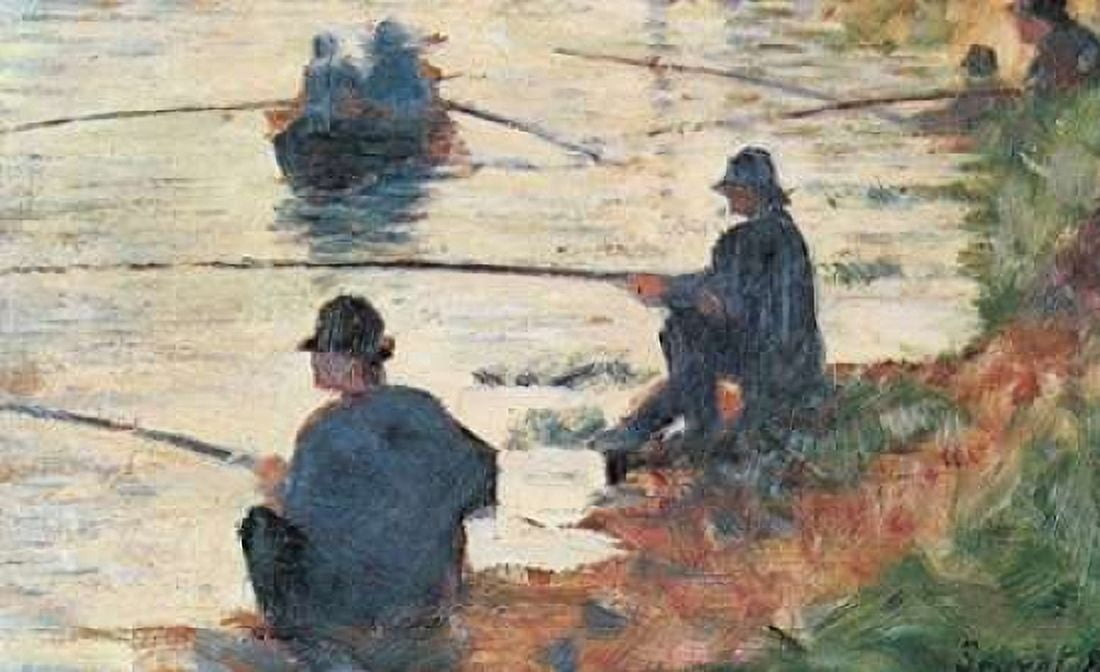 Fisherman Canvas Art - Georges Seurat (12 x 18)