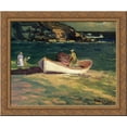 thumbnail image 1 of Fisherman, Cape Elizabeth, Maine 24x20 Gold Ornate Wood Framed Canvas Art by George Luks, 1 of 2