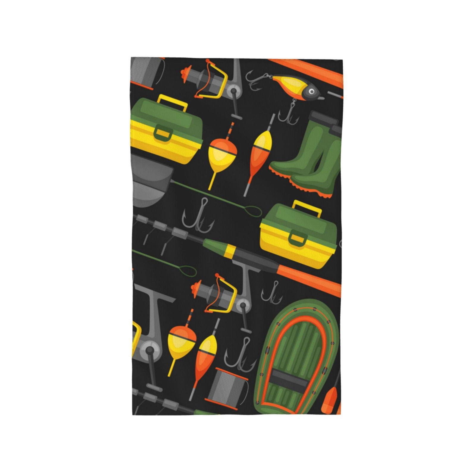 Fisherman Fishing Supplies Bait 27.5" x 16" Ultra Soft Hand Towel, Face Wash Cloth for Bathroom, Gym, Travel, Pool