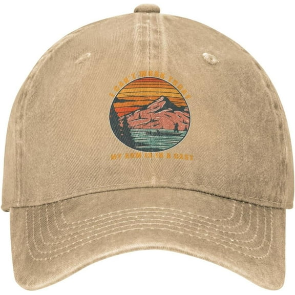 Fisherman Funny Hats for Men Fisherman I Can't Work Today My Arm is in Cast Ball Caps for Womens Quick Dry Cute Baseball Hats
