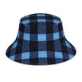 thumbnail image 1 of Fisherman Hat 22.8×5.9in Skin-Friendly Lightweight Breathable Folding Reflective Double Face For Daily Travel Business Camping Darkslateblue Buffalo Plaid Check Tartan Scotland_1, 1 of 8