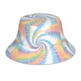 thumbnail image 1 of Fisherman Hat 22.8×5.9in Skin-Friendly Lightweight Breathable Folding Reflective Double Face For Daily Travel Business Camping Lightslategray Tie-Dye Background Vibrant Colors And Swirling (3), 1 of 8