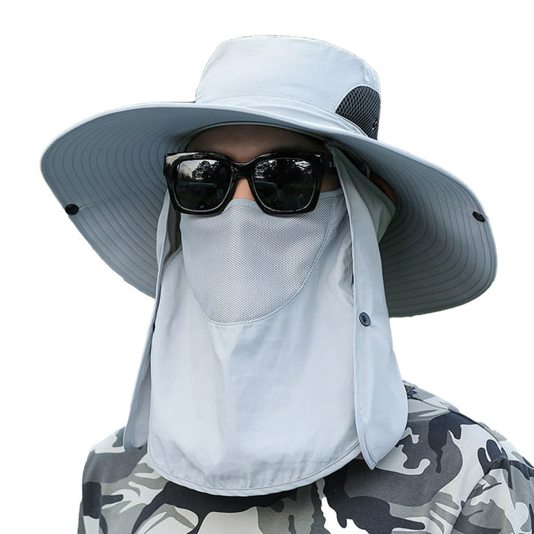 Fisherman Hat Large Brim Face and Neck Protection Anti-UV Men