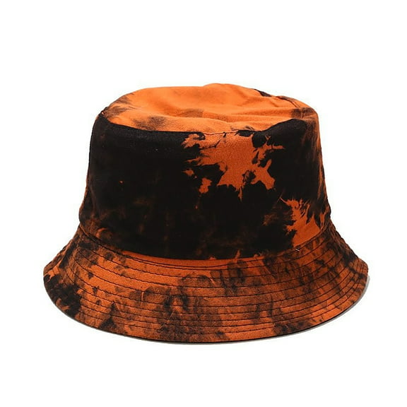 Fisherman Hat Tie-Dye Sun Protection Cotton Unisex Bucket Hat for Travel