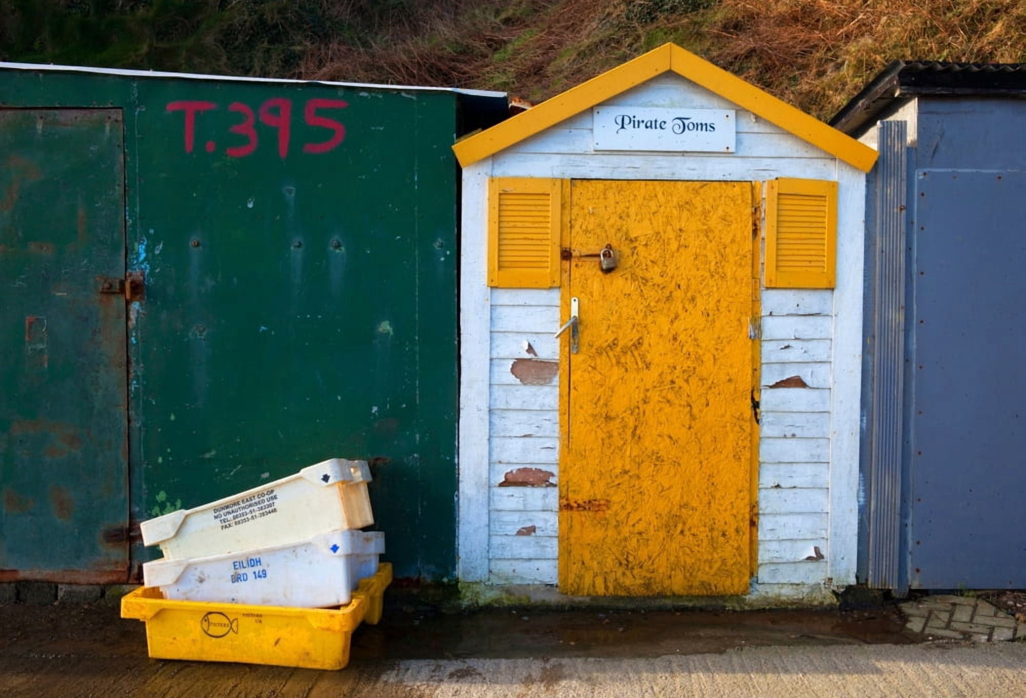 Fisherman Hut at the harbour Tramore County Waterford Ireland Canvas Art - Panoramic Images (9 x 27)