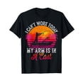 thumbnail image 1 of Fisherman I Can't Work Today My Arm Is in Cast Funny Fishing Short Sleeve Black T-Shirt, 1 of 5