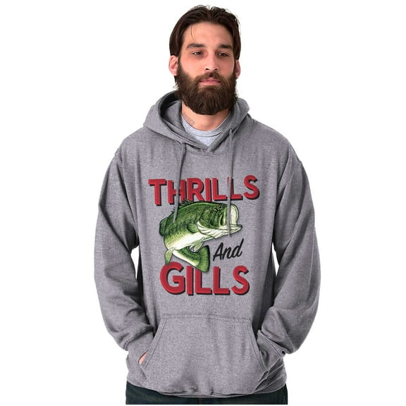 Fisherman Life Thrills and Gills Hoodie Sweatshirt Women Men Brisco Brands S