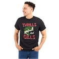 thumbnail image 1 of Fisherman Life Thrills and Gills Plus Size Crewneck Graphic Tee Shirt Brisco Brands 3X, 1 of 4