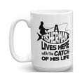 thumbnail image 1 of A Fisherman Lives Here With The Catch Of His Life Coffee & Tea Gift Mug Cup, House Décor, Ornament, Accessories, Stocking Stuffers & Gifts For An Angler Dad, Fishermen & Fishing Enthusiast Men (15oz), 1 of 4