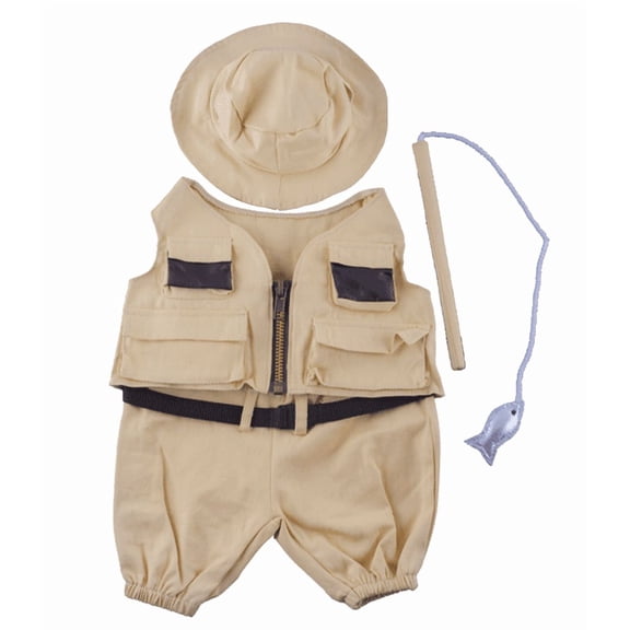 Fisherman Outfit Clothing Set for 14-18 Inch Plush Stuffed Animals