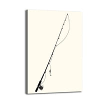 Fisherman Poster Fishing Rod Line Art Print Poster Great Wall Art for Home Decor, Made in USA,fathers Day Posters for Room, Office Or Living Room
