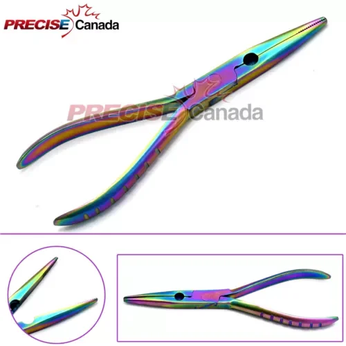 Fisherman'S Multi Purpose Needle Nose Pliers Multi/Rainbow Color Long Jw-4013