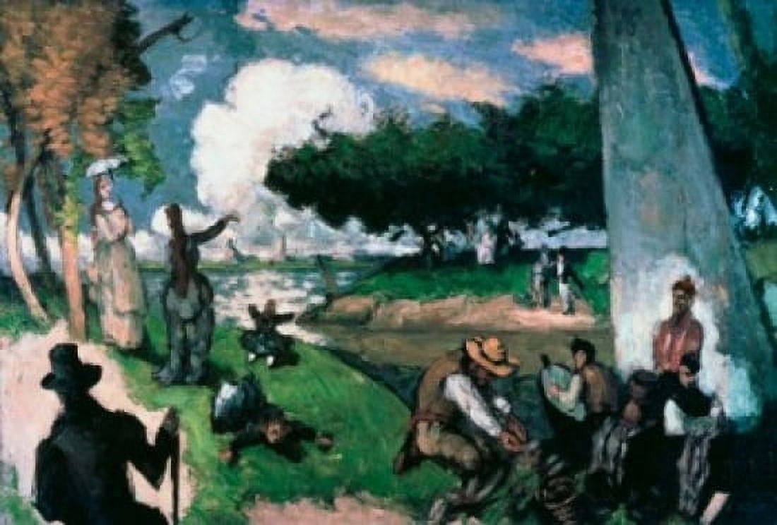 Fisherman Sunday Afternoon July 1873-1875 Paul Cezanne (1839-1906 French) Oil on Canvas Canvas Art - Paul Cezanne (24 x 36)