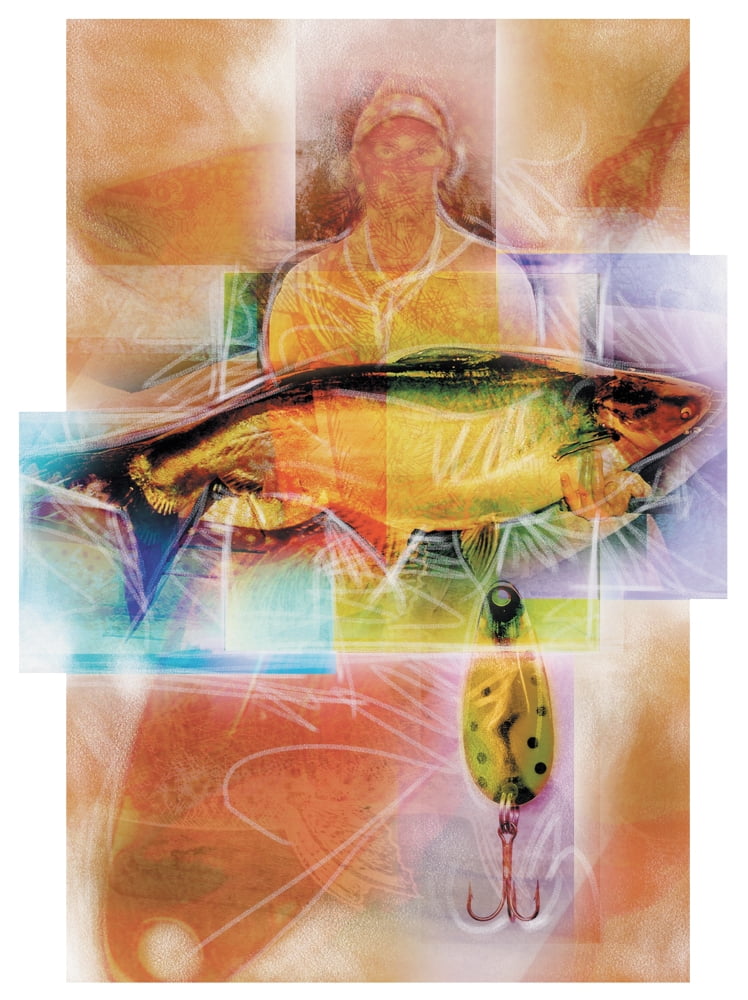 Fisherman With Fish Canvas Art - Design Pics Eye Traveller Design Pics (13 x 18)
