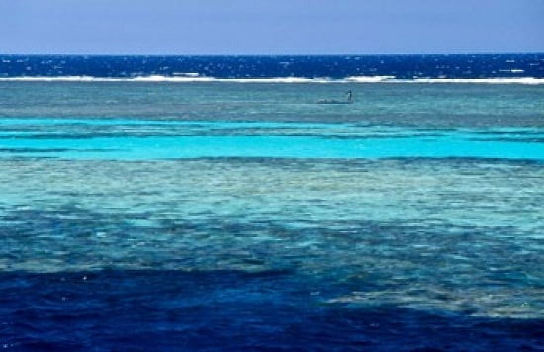 Fisherman Wooden boat Panorama Reef Red Sea Egypt Canvas Art - Ali Kabas DanitaDelimont (37 x 24)