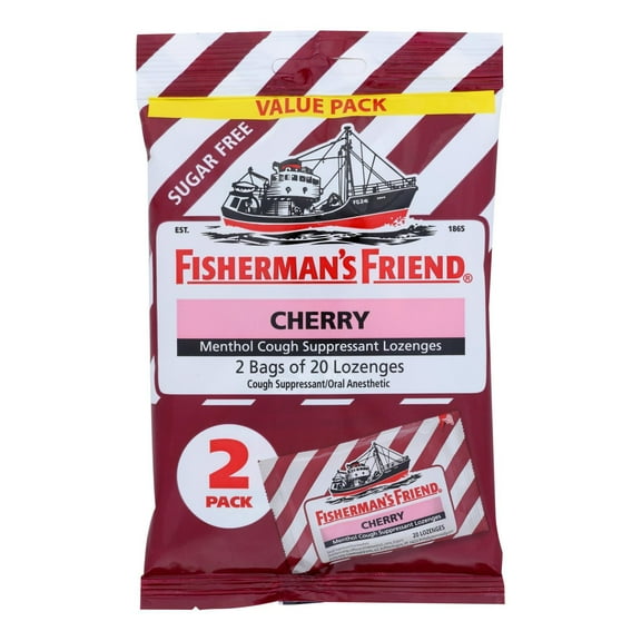 Fisherman's Friend - Loz Fat Free Cherry Sugar Free - Case of 12 - 40 CT
