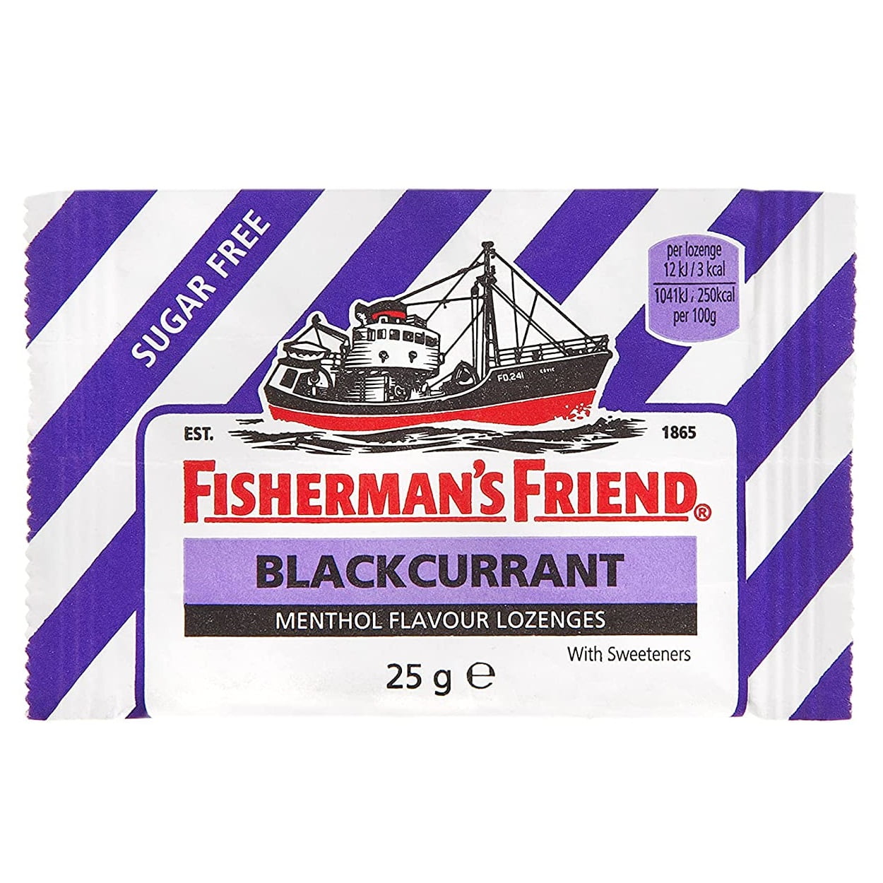 Fisherman's Friend Sugar Free Blackcurrant Menthol Flavour Lozenges 25g