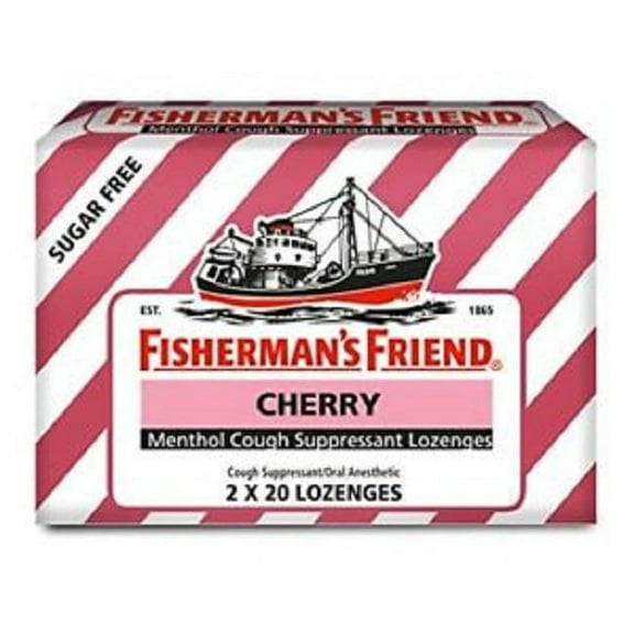 Fisherman's Friend Sugar Free Cherry Menthol Cough Suppressant Lozenges, 40 Count