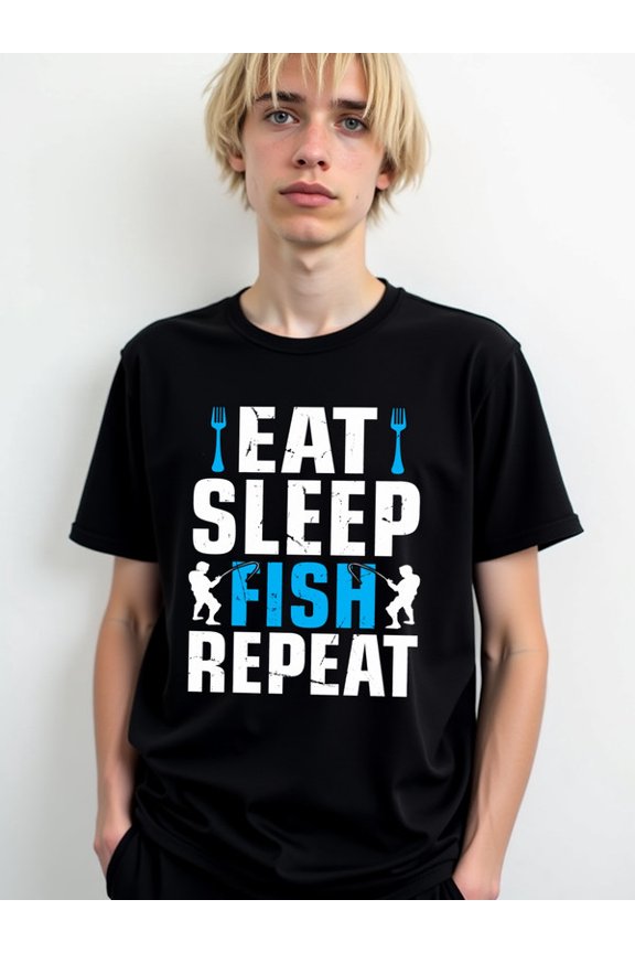 Fisherman's Life T-Shirt Mens Crew neck T-shirts black graphic tees elegant For summer Casual Daily Wear Basic Unisex Shirt Cotton tshirts