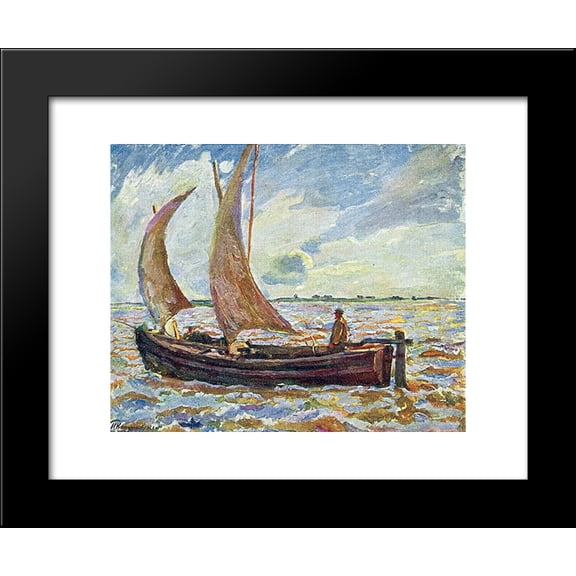 Fisherman's landscape 20x24 Framed Art Print by Pyotr Konchalovsky