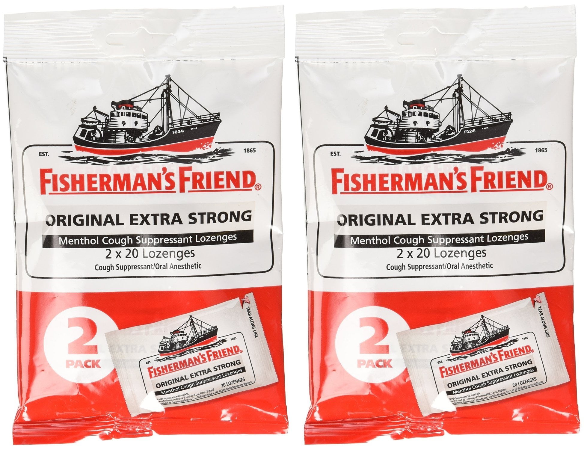 Fishermans Friend Original Extra Strong 4 Pack 80 Lozenges