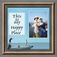 thumbnail image 1 of Fishermans Happy Place, Fishing Gifts, Beach, Boating or Fishing Decor, Personalized Picture Frame, 10X10 9724, 1 of 6