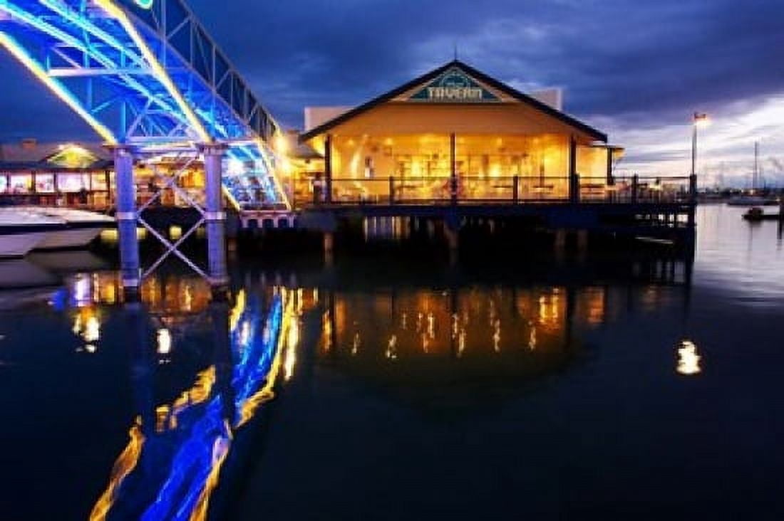 Fishermans Wharf Tavern Mariners Cove Gold Coast Queensland Australia Canvas Art - David Wall DanitaDelimont (26 x 17)