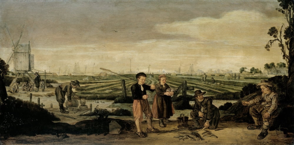 Fishermen And Farmers Canvas Art - (36 x 24)
