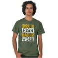 thumbnail image 1 of Fishermen Born to Fish Made to Work Men's Graphic T Shirt Tees Brisco Brands X, 1 of 6