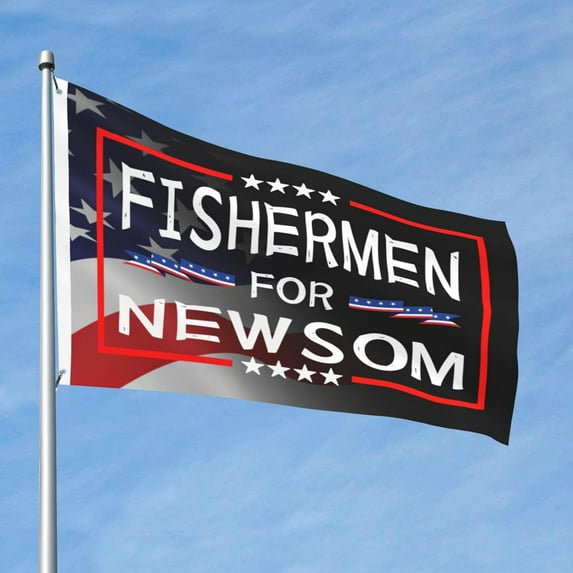 Fishermen For Gavin Newsom Premium 2x3FT Flag - Durable and Vibrant Design for Indoor/Outdoor Use