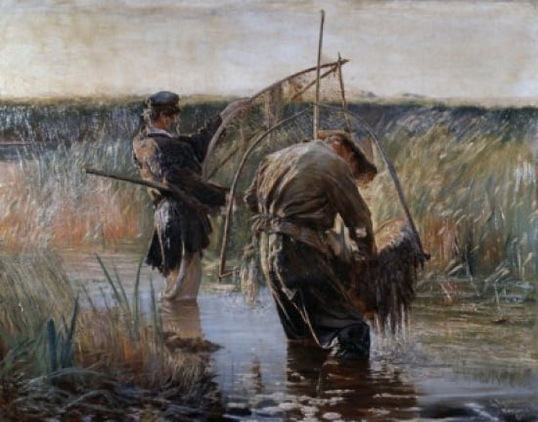 Fishermen Leon Wyczlkowski (1852-1936 Polish) Canvas Art - Leon Wyczolkowski (24 x 36)