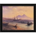 thumbnail image 1 of Fishermen Returning Near Naples 34x28 Large Black Ornate Wood Framed Canvas Art by Ivan Aivazovsky, 1 of 2