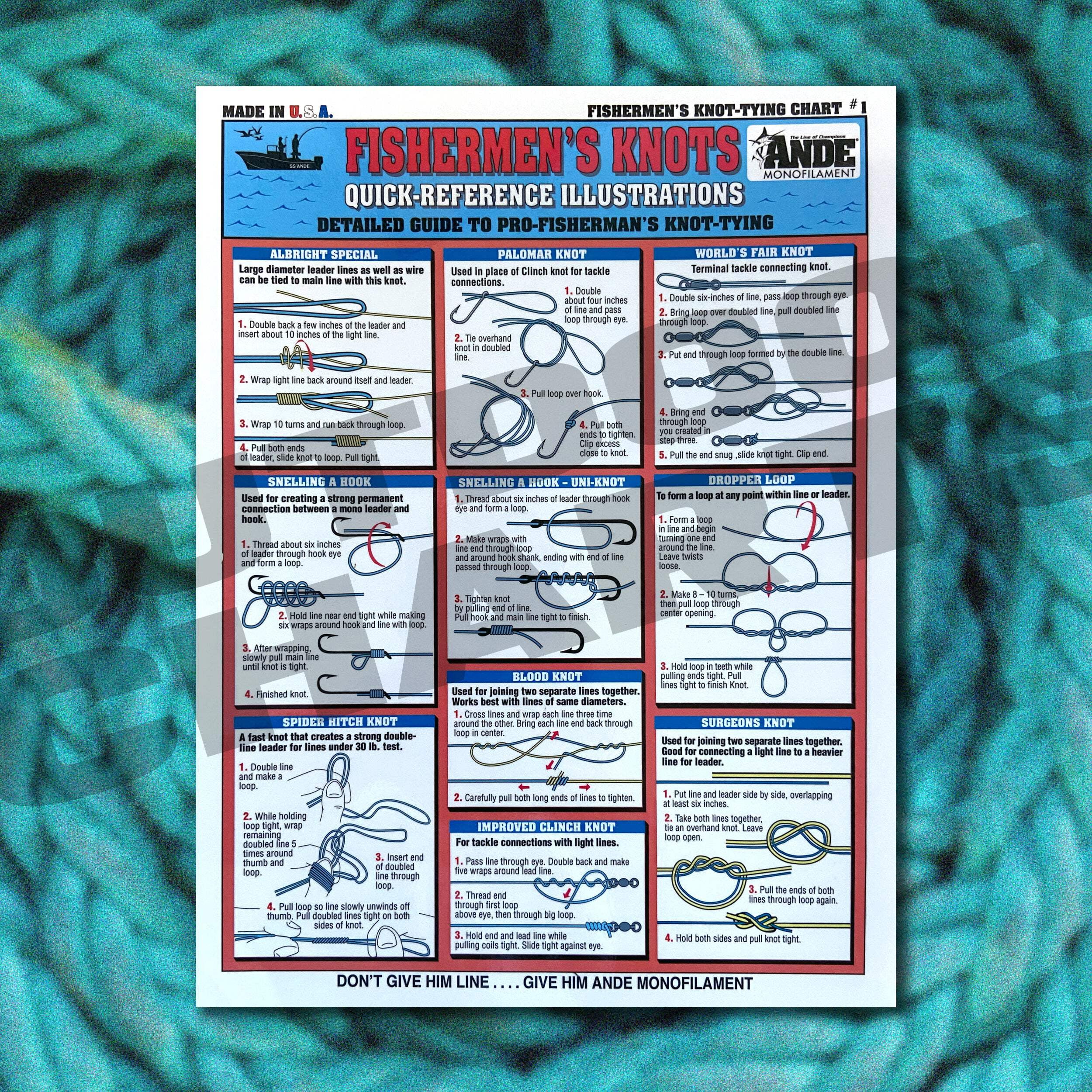 Fishermen's Knot Tying Chart 1 (ProFisherman)