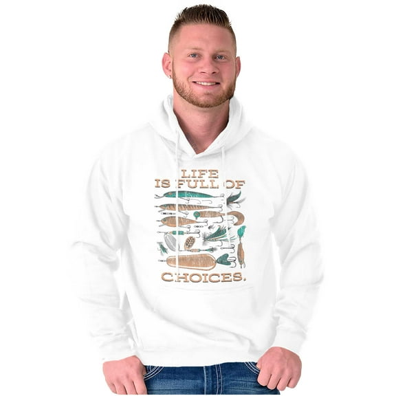 Fishermen's Life Humor Funny Fishing Hoodie Sweatshirt Women Men Brisco Brands L