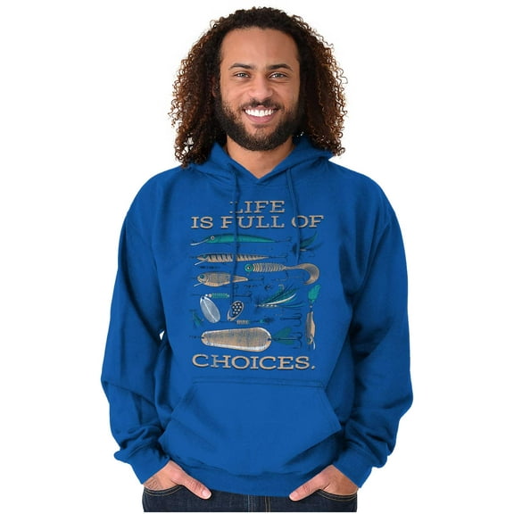 Fishermen's Life Humor Funny Fishing Hoodie Sweatshirt Women Men Brisco Brands M