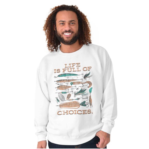 Fishermen's Life Humor Funny Fishing Sweatshirt for Men or Women Brisco Brands S