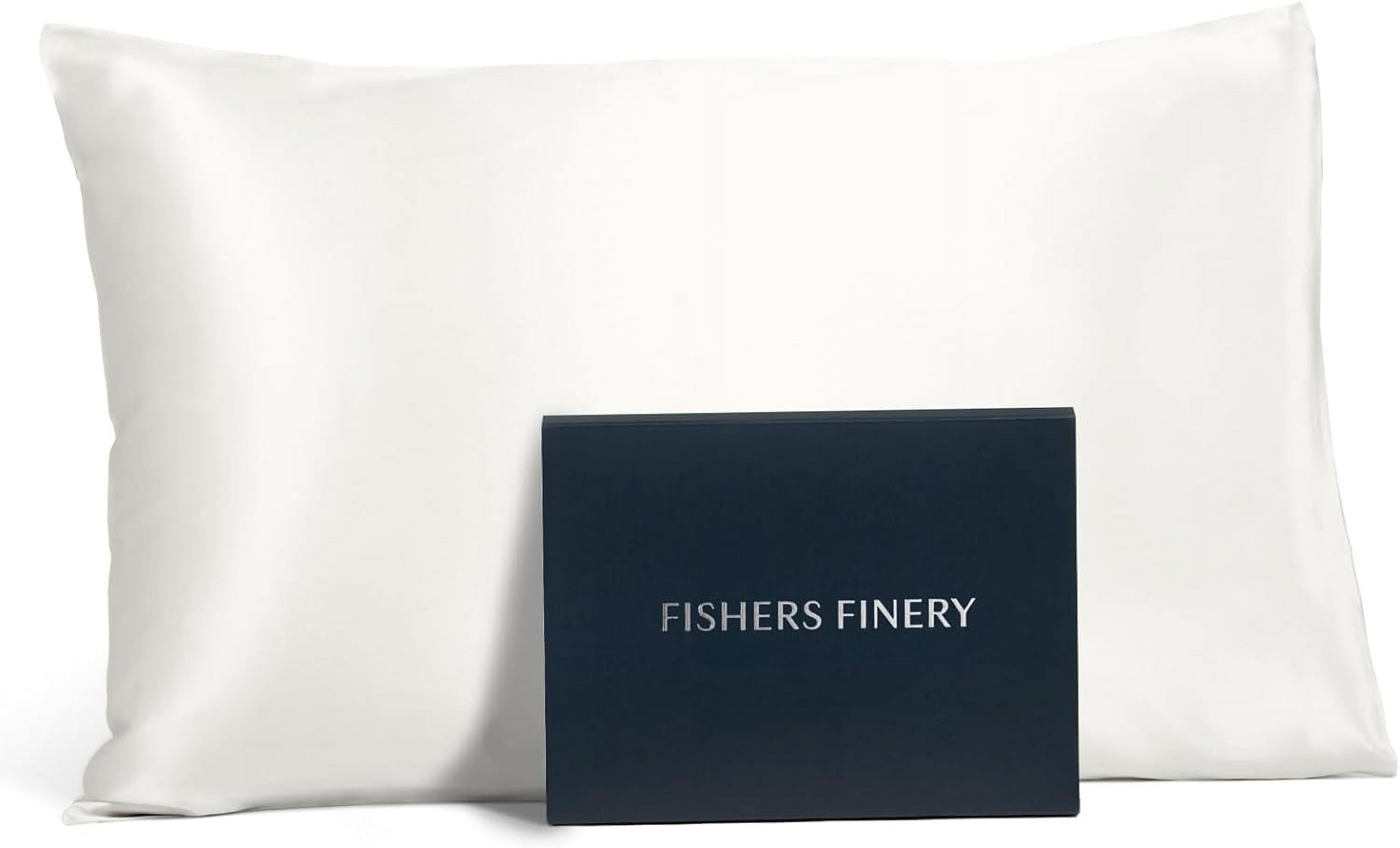 Free Shipping! Slip Pure Silk Pillowcase Bedding, White, Queen 