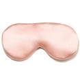 thumbnail image 1 of Fishers Finery 25 Momme 100% Mulberry Silk Eye Mask Adjustable Strap (Pink), 1 of 5