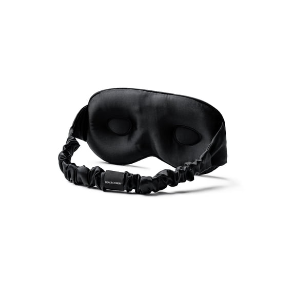 Fishers Finery 25 Momme 100% Organic Mulberry Silk 3D Sleep Mask (Black)