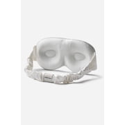 Fishers Finery 25 Momme 100% Organic Mulberry Silk Hypoallergenic Contour Eye Mask - Skin Friendly (Natural White - Undyed)