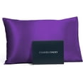 thumbnail image 1 of Fishers Finery 25mm 100% Pure Mulberry Silk Pillowcase (Deep Lavender, King), 1 of 5