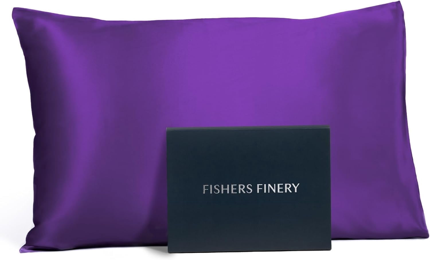 Fishers Finery 25mm 100% Pure Mulberry Silk Pillowcase (Deep Lavender, Standard)