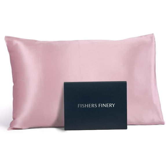 Fishers Finery 25mm 100% Pure Mulberry Silk Pillowcase (English Rose, Standard)
