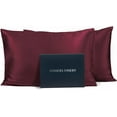 Fishers Finery 25mm 100 Pure Mulberry Silk Pillowcase, Good Housekeeping Winner (Red, Queen 2