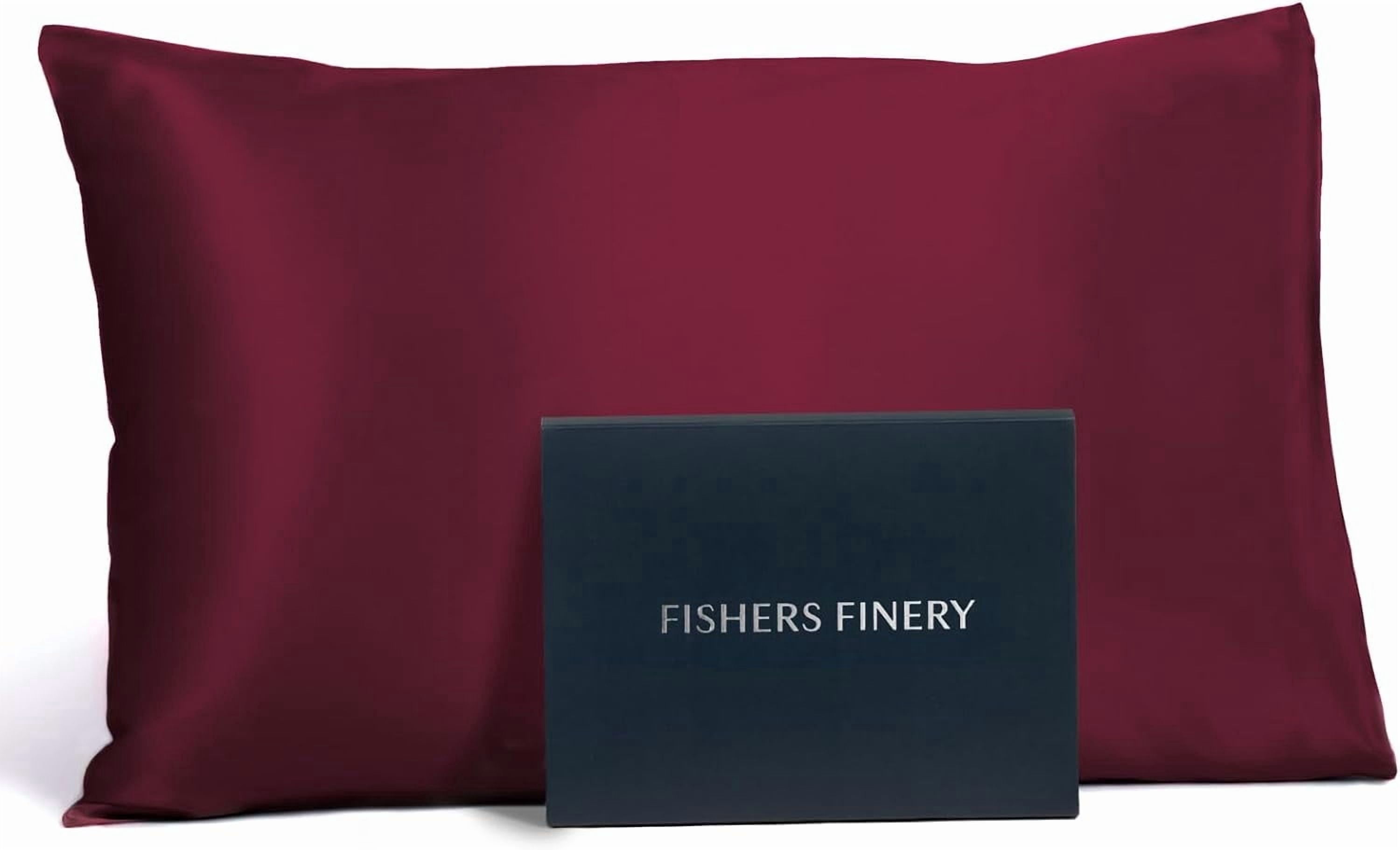 Fishers Finery 25mm 100% Pure Mulberry Silk Pillowcase (Red, Queen)