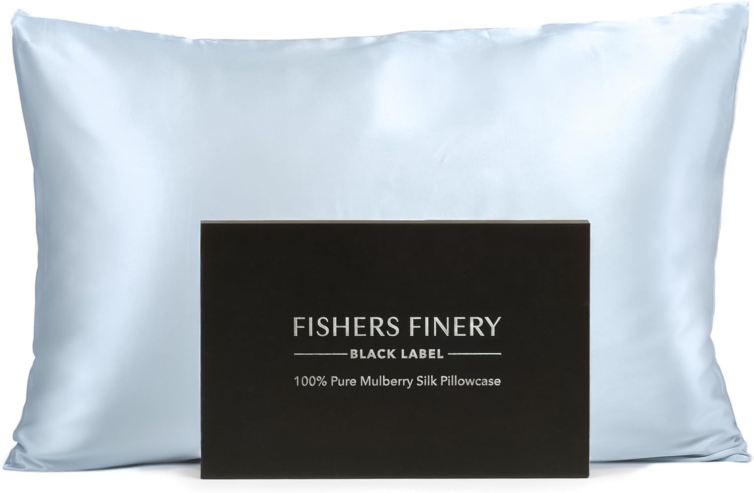 Fishers Finery 30mm 100% Pure Mulberry Silk Pillowcase (Blue, King)
